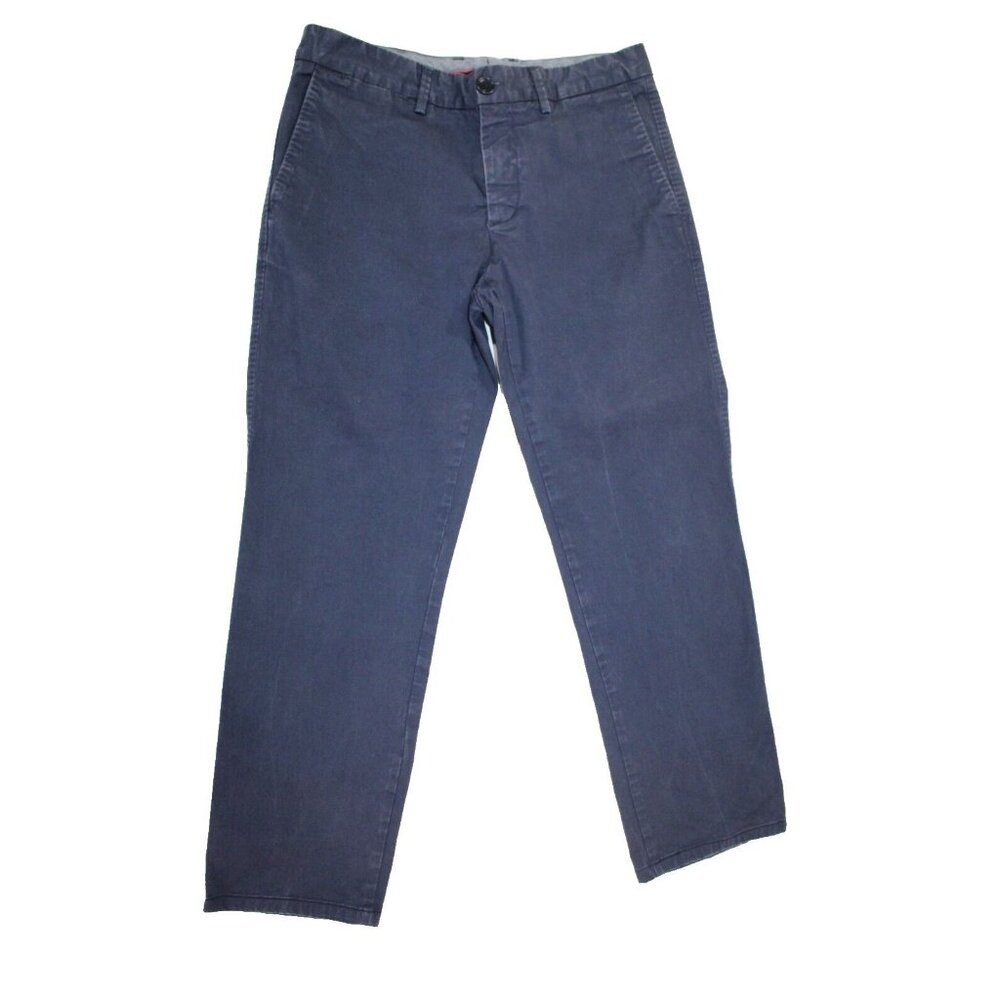 Official Ferrari Chino Trousers Mens 32 Licensed Navy Blue Cotton Stretch Italy
